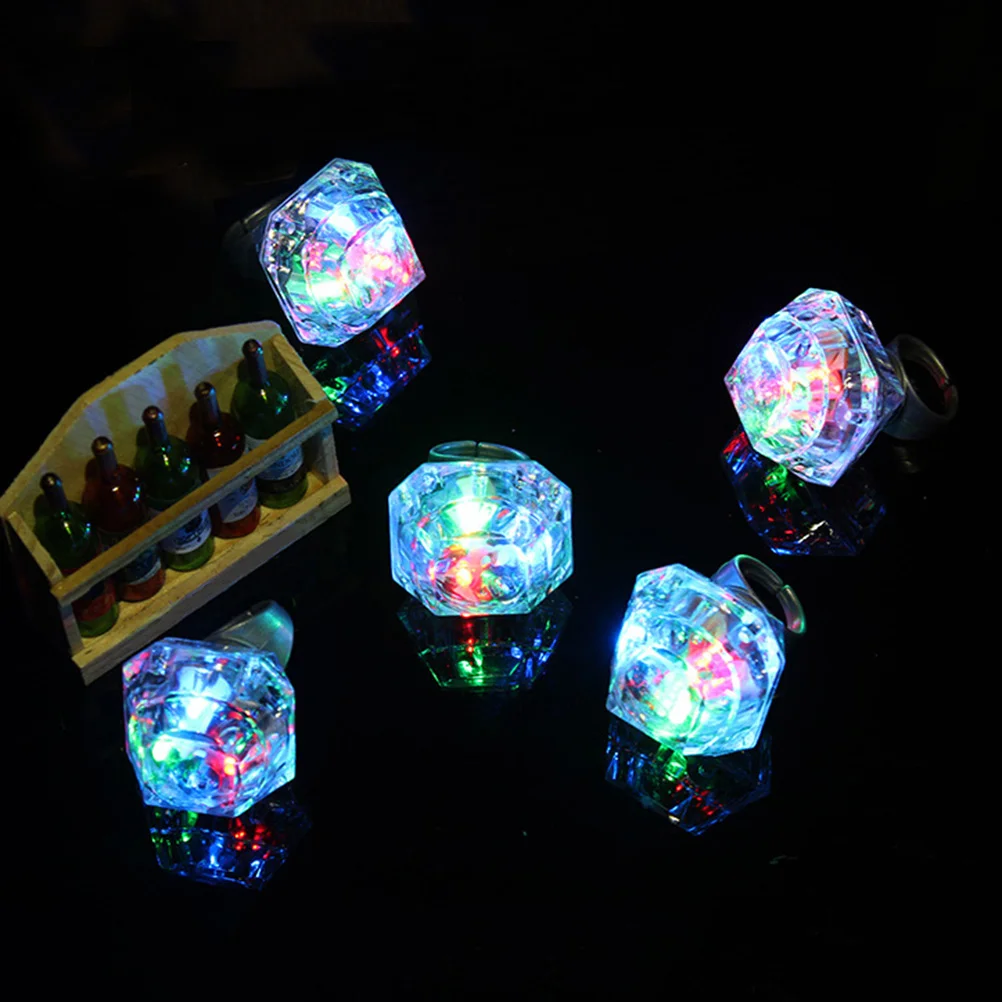 

24 Pcs Jelly Rings Flashing Light up LED Finger Lights Children’s Toys The Gift