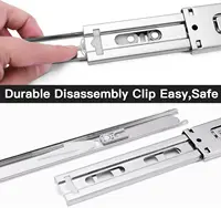14inch Soft Self Close Drawer Slides 6 Pairs (12pcs) Full Extension Ball Bearing Drawer Slides 3 fold Full Stretch Side Mount 1