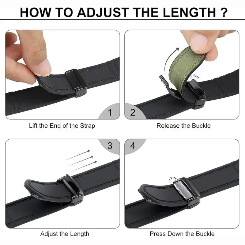 Magnetic Silicone-Leather Strap