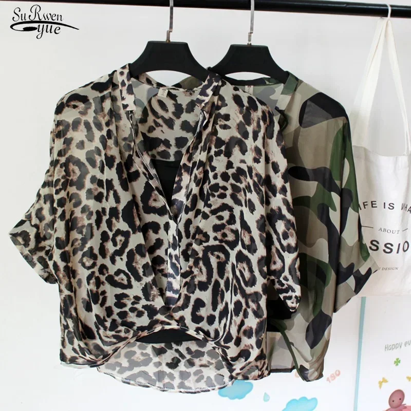 Chiffon Summer Two Piece Set Blouse for Women