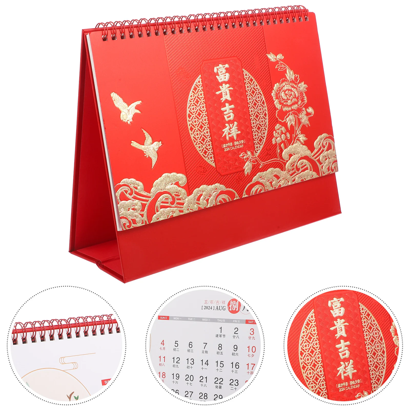 

2024 Chinese Desk Calendars Chinese Year The Dragon Calendar Standing Flip Desktop Calendar Year Daily Planner Calendar