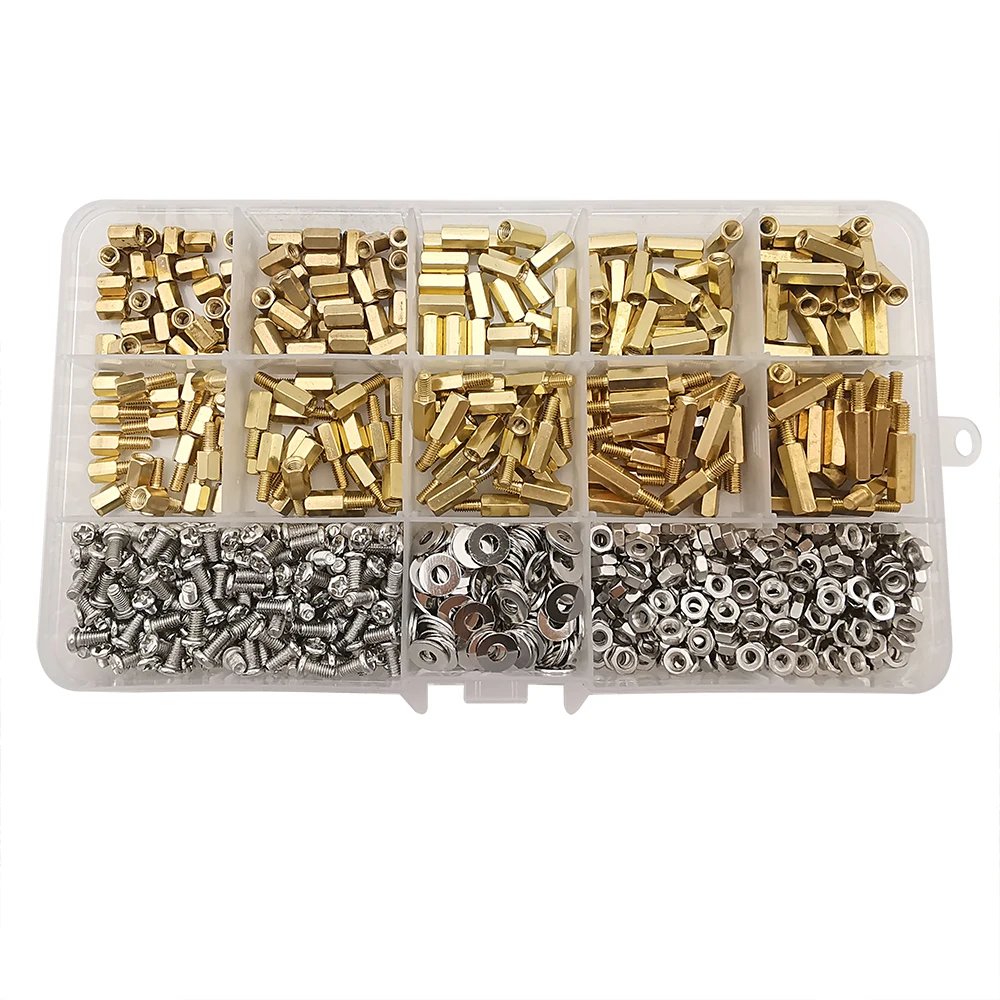 910 pcs caixa m3 hex latao masculino 04