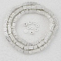 Gold - Plated Hematite Plum Blossom Beads - 4x1MM 385pcs (Silver)