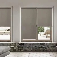 ฝาครอบสี่เหลี่ยมพร้อมรีโมทคอนโทรลผ้า Zigbee มอเตอร์แบบชาร์จไฟได้เชื่อมต่อม่านม้าลายแบบใช้มอเตอร์ Google Alexa สําหรับ Windows 3