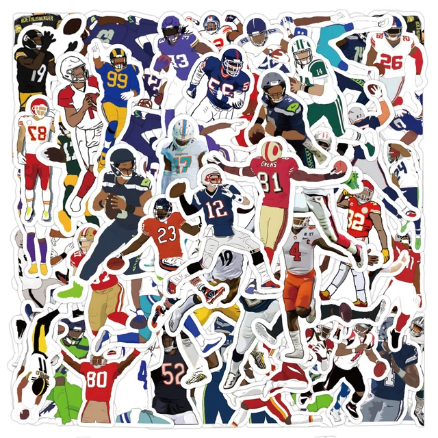 Rugby NFL Player Graffiti Stickers