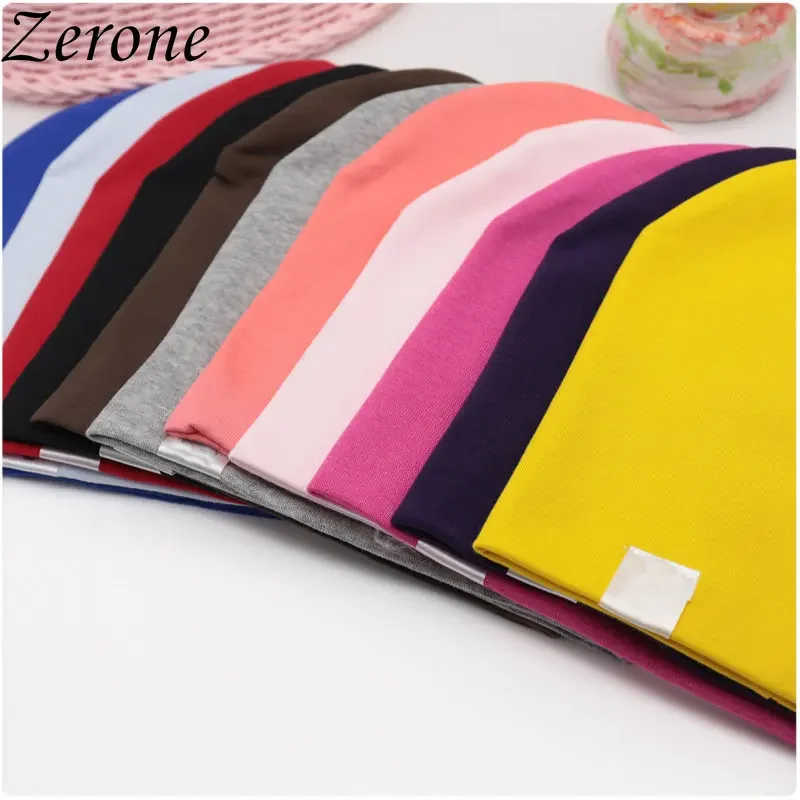 Baby Hat Cute Solid Knitted Cotton Hats for Newborn Baby Children Autumn Winter Warm Earmuffs Colorful Crown Caps Skullies