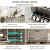 Freestanding Shoe Organizer with 5 Wooden Legs, Slim Shoes Rack Cabinet, Shoe Storage Cabinet with 3 Flip Drawers & Mirror 5