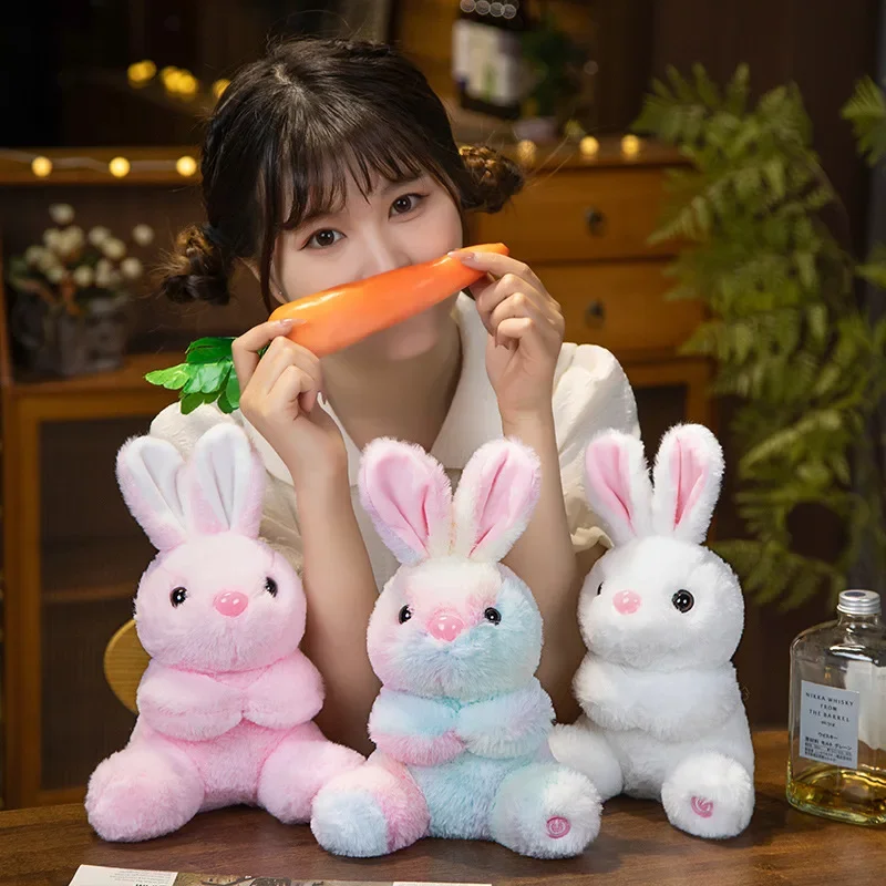 Plush toy Light Up Rabbit Plush Toy Colorful Stuffed Animal Rabbit Doll Kawaii Bunny Peluche Christmas Gift for Kids