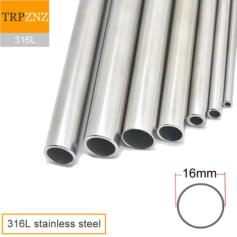 

316L stainless steel tube OD16mm wall 1mm 1.5mm seamless Bright inside and outside Sanitary pipe laboratory food Gas transmis