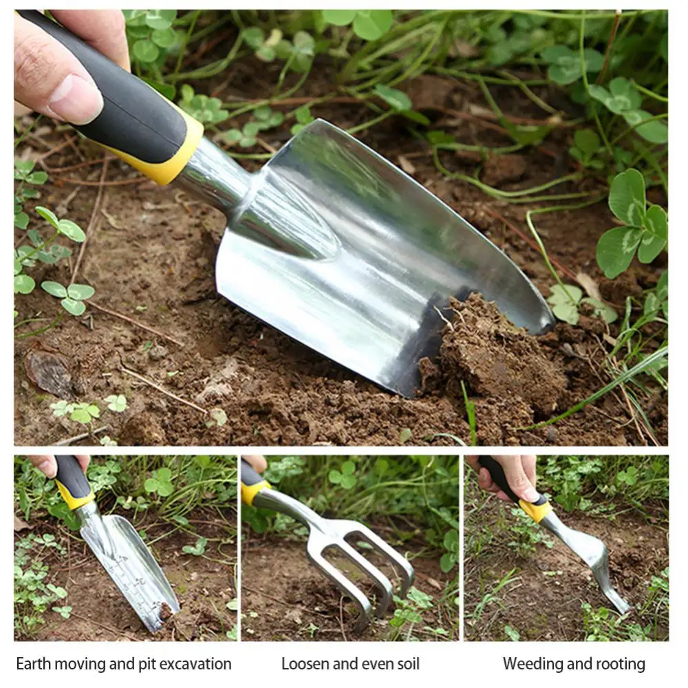Gardening Tool Rooting Device 1/2PCS Multi-functional Grass Digging Seedling Transplant Device Heavy-duty gardening hoe,garden rake,weed puller,hand weeder,weed puller tool,weed tool head,portable weeder,weed tool attachment,weed cutter head,carbon steel hand shovel