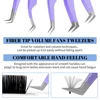 FADVAN Tweezers Gradient Purple Stainless Steel High Precision Anti-Static Tweezers For Eyelash Extensions 1 Pcs 5