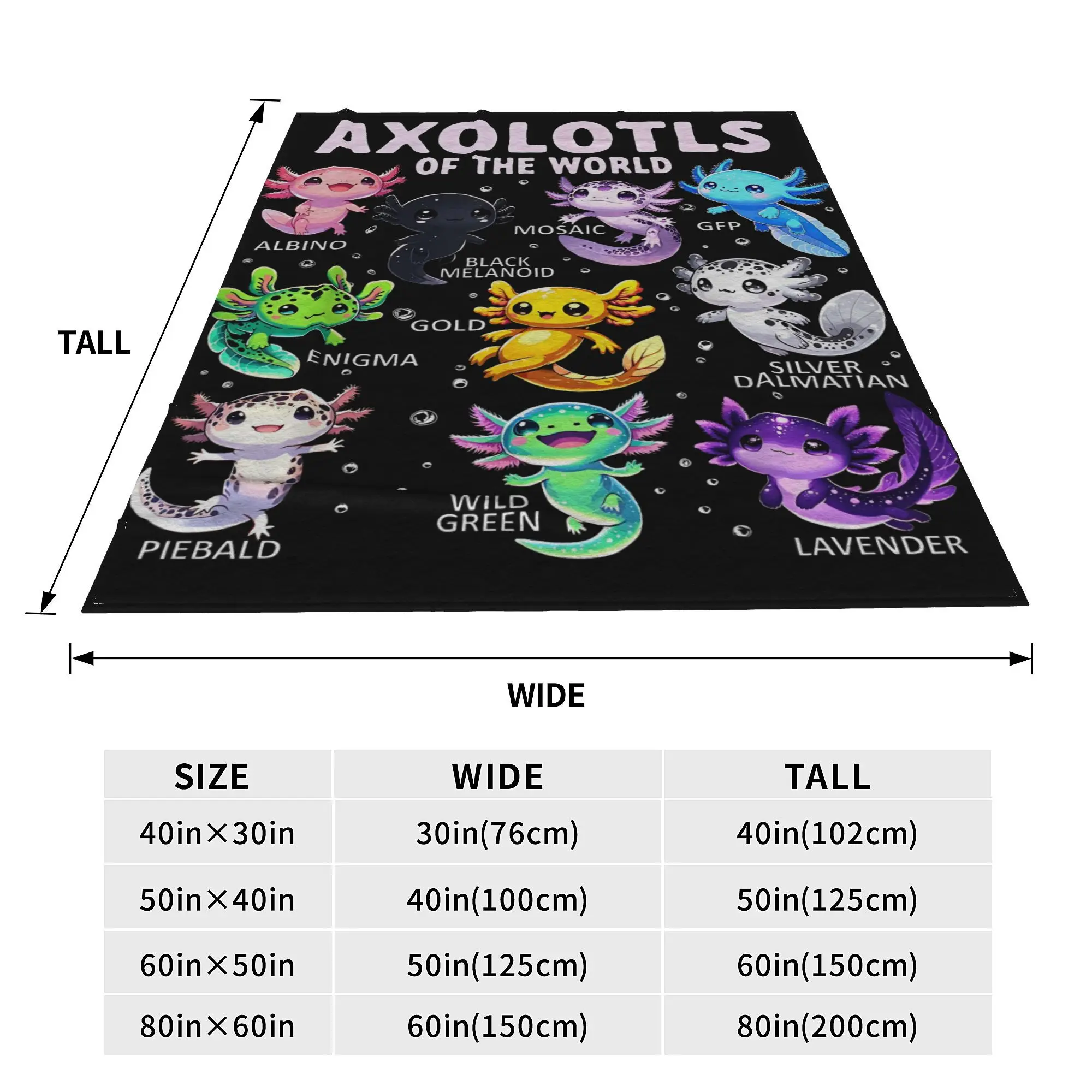 Axolotl Kawaii Axolotls Of The World Axolotl Animals Flannel Blanket  Vintage Throw Blanket for Home 125*100cm Bedspreads 4