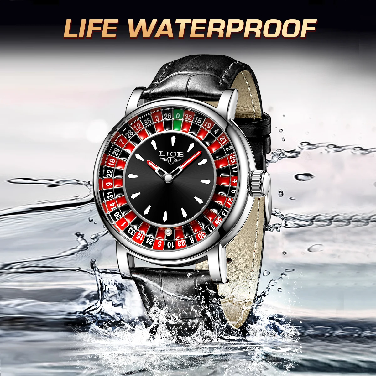 LIGE New Creative Game Dial Design Watches For Men Fashion Business Watch Men Military Sport Waterproof Men's Quartz Wristwatch