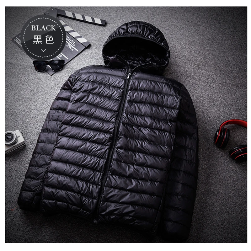 Down Jacket Men's Autumn and Winter White Duck Down Ultralight Warm Portable Outwear