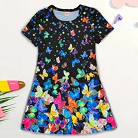 Girls Adorable Butterfly Print Dress – Casual