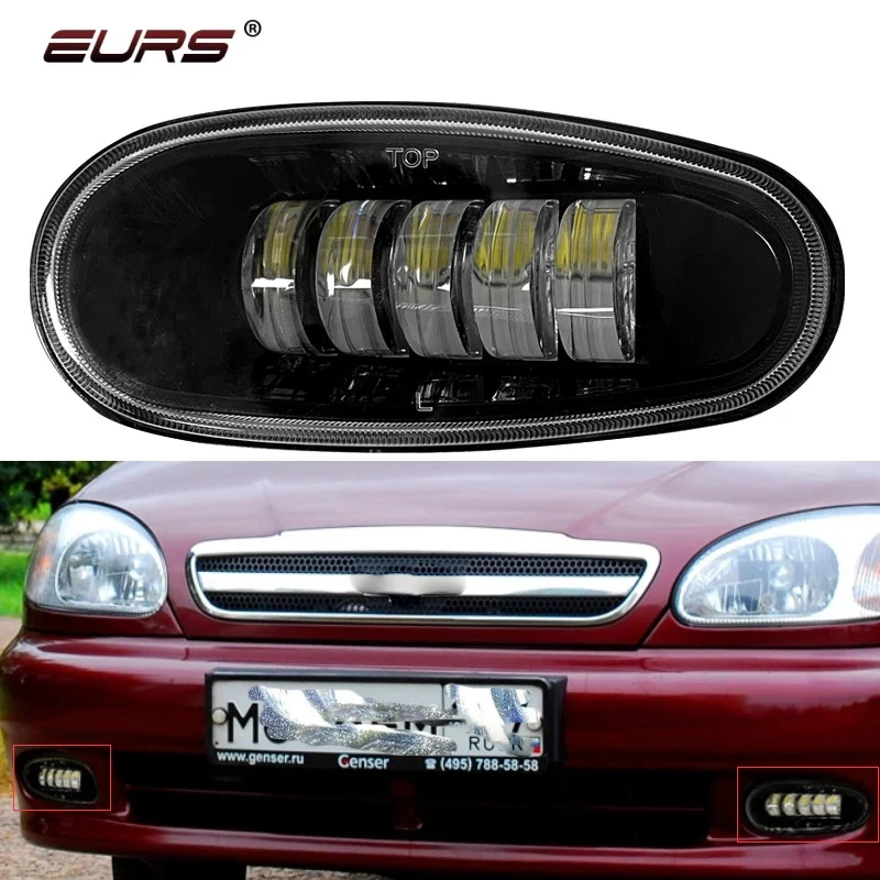 

Автомобильные светодиодные противотуманные фары в сборе, фасветильник, Новая русская версия, полностью алюминиевые передние рабочие фары для Daewoo Chevrolet lanos sens, 2 шт.