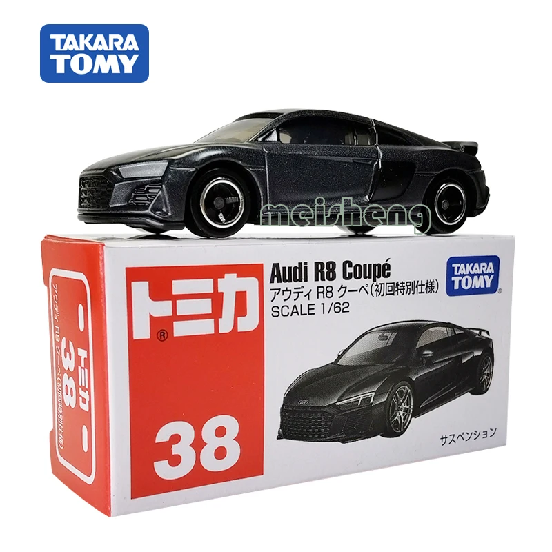 TAKARA TOMY TOMICA Scale 1/62 Audi R8 Coupe 38 Alloy Diecast Metal Car Model Vehicle Toys Gifts Collections