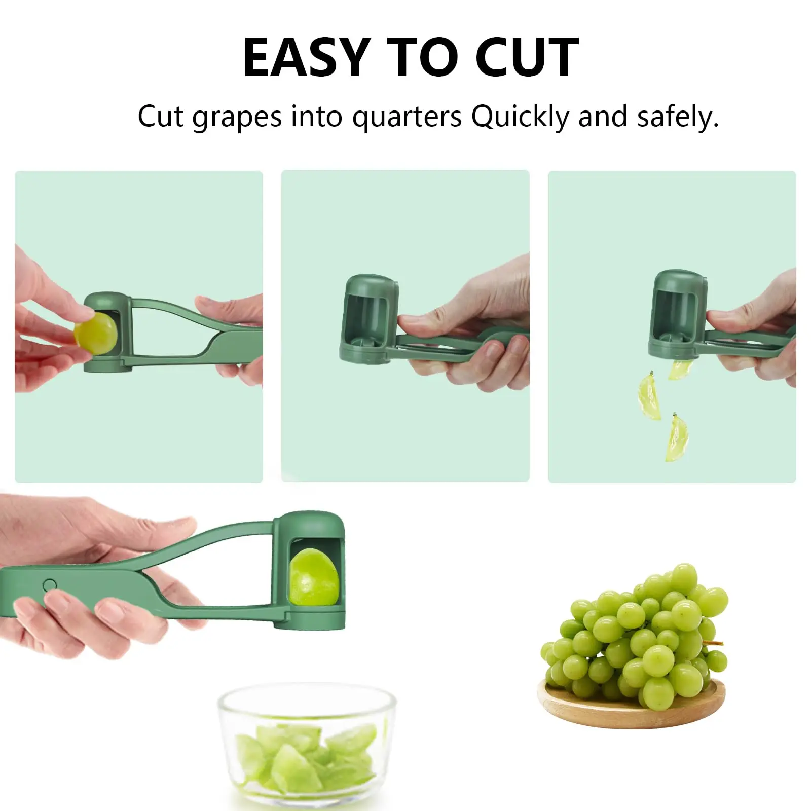Tomato Slicer Cutter Grape Tools Cherry Fruit Salad Splitter Artifact for Toddlers Small Kitchen Accessories Cut Gadget for Baby