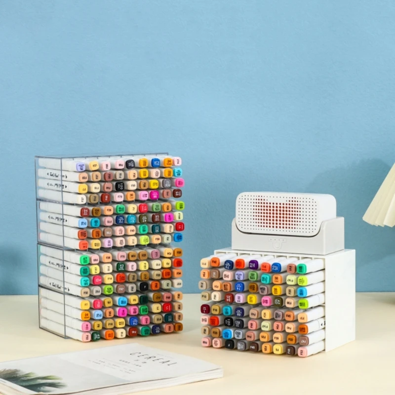 Pencil Holder Large Capacity Desktop Marker Pen Holder Marker School Office Supplies LX9A