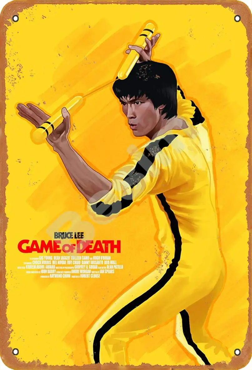 

Besim Bruce Lee Game of Death Classic Vintage Metal Tin Signs for Cafe Pub Kitchen Street Home Retro Wall Decoration