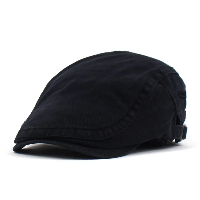Polyester Letter embroidery Newsboy Caps Men Flat Peaked Cap Women Painter Beret Hats