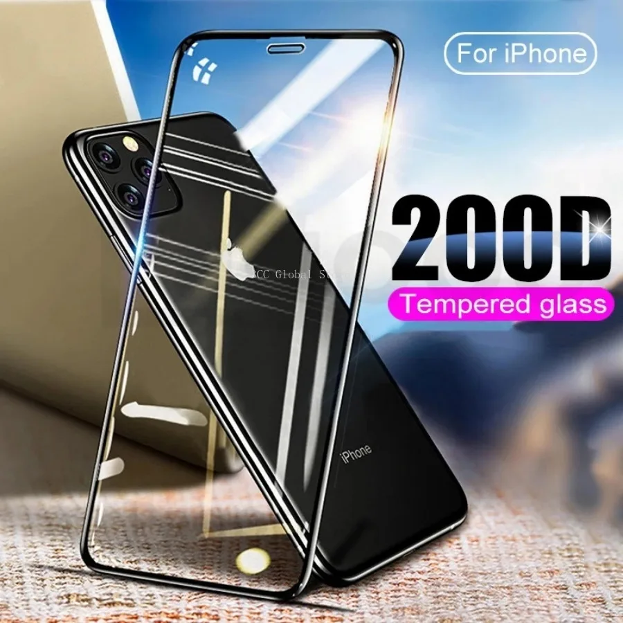 2PCS HD Full Cover Screen Protector For IPhone 14 12 15 13 11 Pro Max Tempered Glass For IPhone X  XR XS Max 7  8Plus Glass