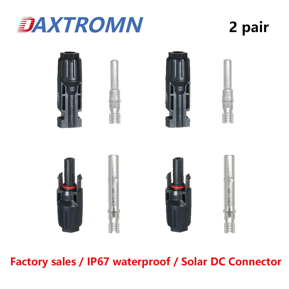 Daxtromn 2 Pair Solar Cable Connector Solar Connectors For Panels and PV Systems
