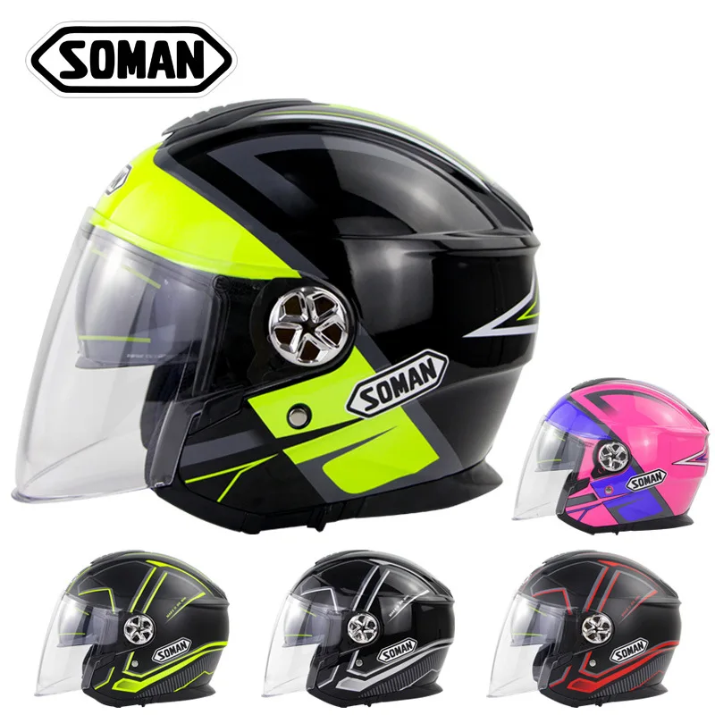 

3/4 Motorcycle Helmet Open Face Bicycle Riding Cool Helmet for Men Outside Racing Off Road MTB ATV Use All Season