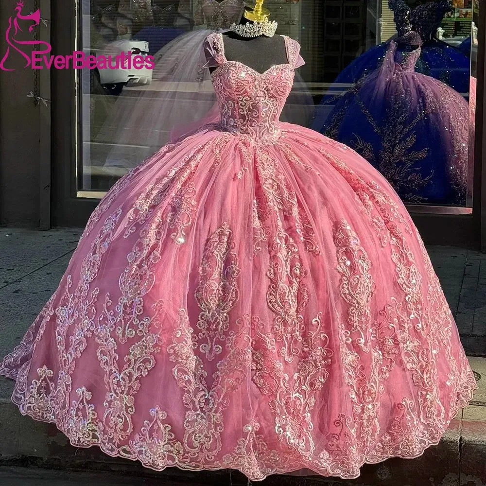 

Sweet 16 Dress Ball Gown Quinceanera Dresses for Women Tulle Lace Appliques Vestidos De 15 Años Quinceañeras 2024