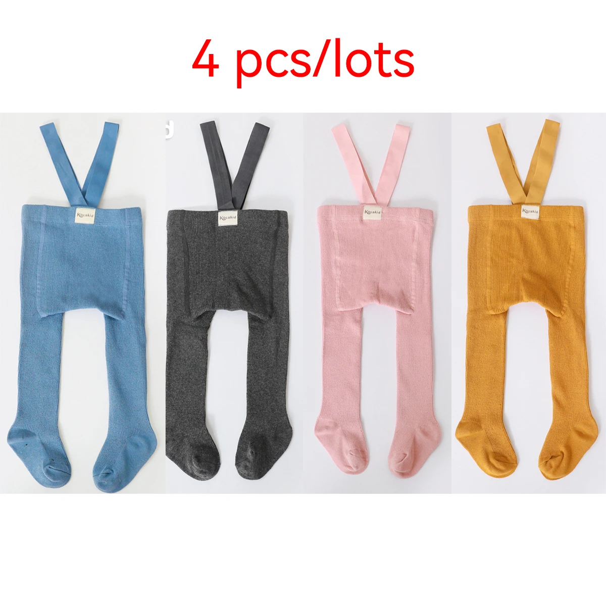 Festive Baby Knit Suspender Tights - Cozy High Waist Leggings