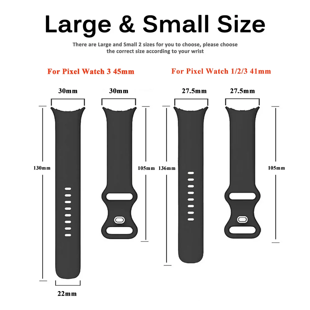 Durable Silicone Strap for Google Pixel Watch - Universal Fit for Women & Men