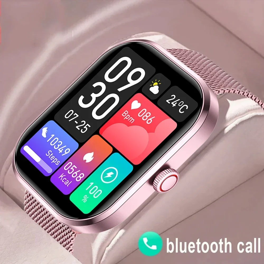 2023 New Call Smart Watch Women Custom Dial Smartwatch For Xiaomi  Waterproof Bluetooth Music Watches Full