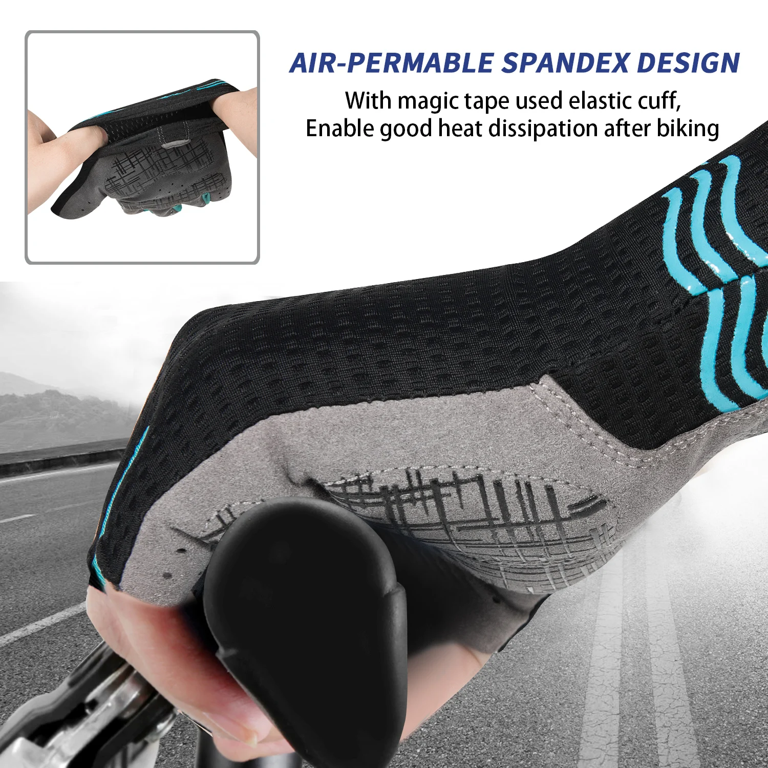 Sports Half Finger Gloves Cycling Gloves Sport Gloves Road Bike Cycling Gloves Half Finger Breathable 3MM SBR Pads Shockproof MTB Biking Unisex