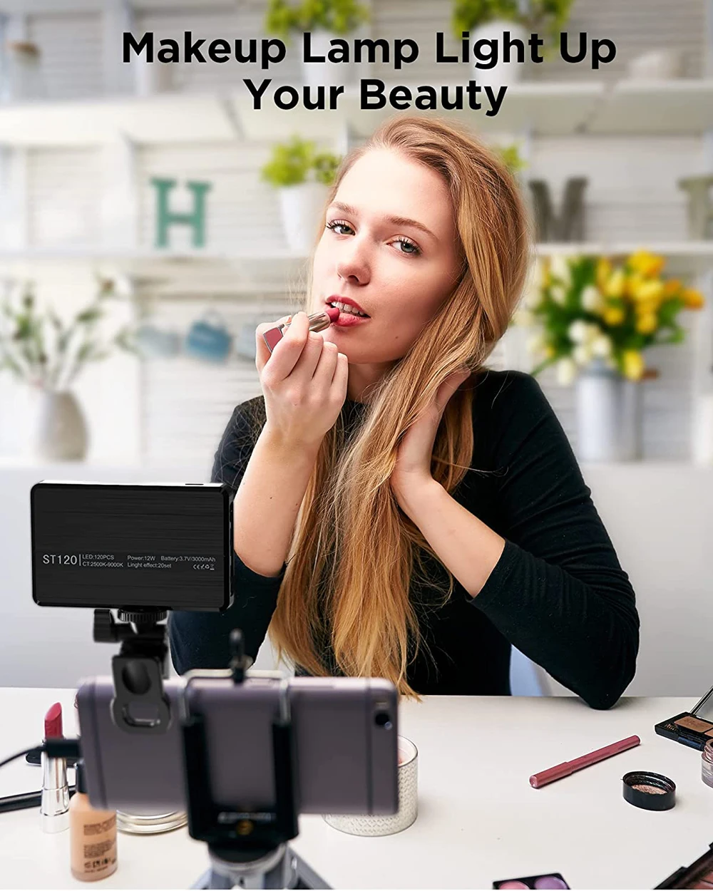 LED Selfie Light 3000Mah 120 LED Rechargeable Phone Light Clip 3 Modes Ring for Phone iPad Camera Laptop Selfie led ring light camera flash light