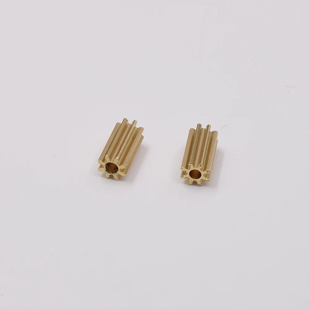 Metal Copper Brass Gear 8T Teeth 10mm Height Brass Pinion Gear motor gear transmission gear Fit 2mm Shaft RC Toy Car