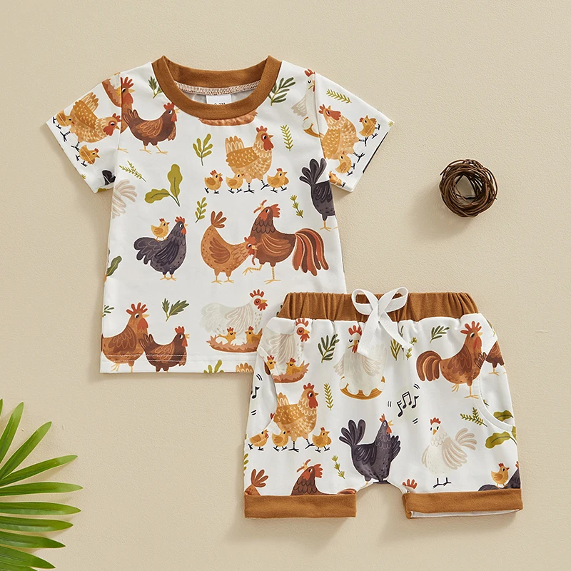 Animals Printed Summer Dress For Baby Boy In Blended Stuff main image 1