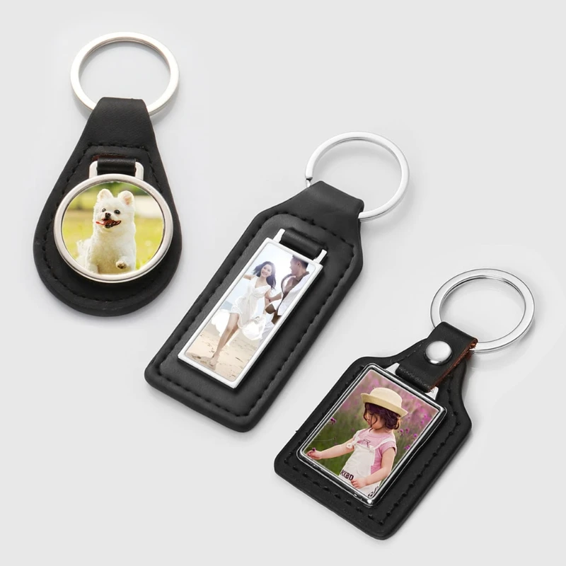 Customizable Rectangular Metal Keychain Blanks