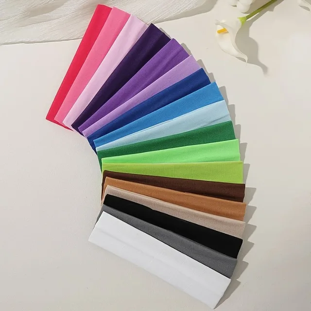 Elastic Hair Band Fashion Headbands Solid Color Knitted Sports Running Fitness Yoga Hair Bands Makeup Hair Accessories For Women 2