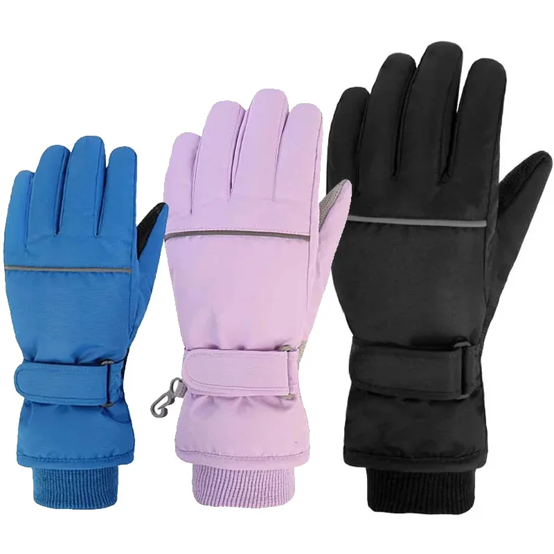 Ski Gloves 2025 Children Waterproof Thicken Mittens Winter Snowboard Snow Accessories For Boys Girl