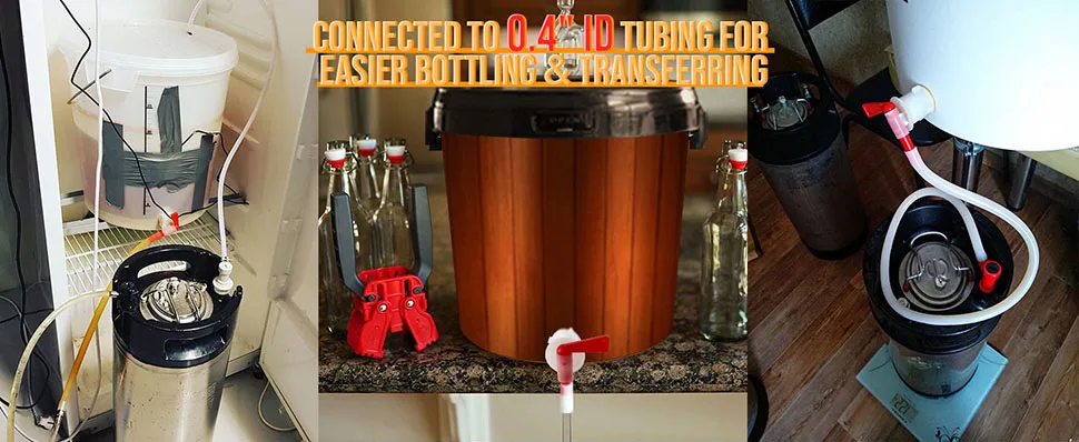 Description Picture 2 of item2 PACK Bottling Bucket Plastic Spijot, Food Grade Brew Fermenting Spigot for 5 Gallon Bucket,Beer Soda Water Beverage Dispenser