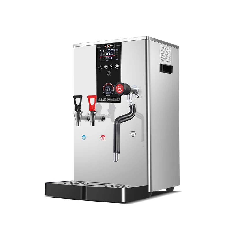 20L Commercial Intelligent LCD Touch Screen Water Boiling Machine With Steam 50L/H Hot Water And Cold Water Milk Foam Equipment 3