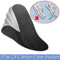 High-Quality 1.2mm Thickness Carbon Fiber Insole Sports Insole Male Shoe-pad Female Orthotic Shoe Sneaker Insoles 1