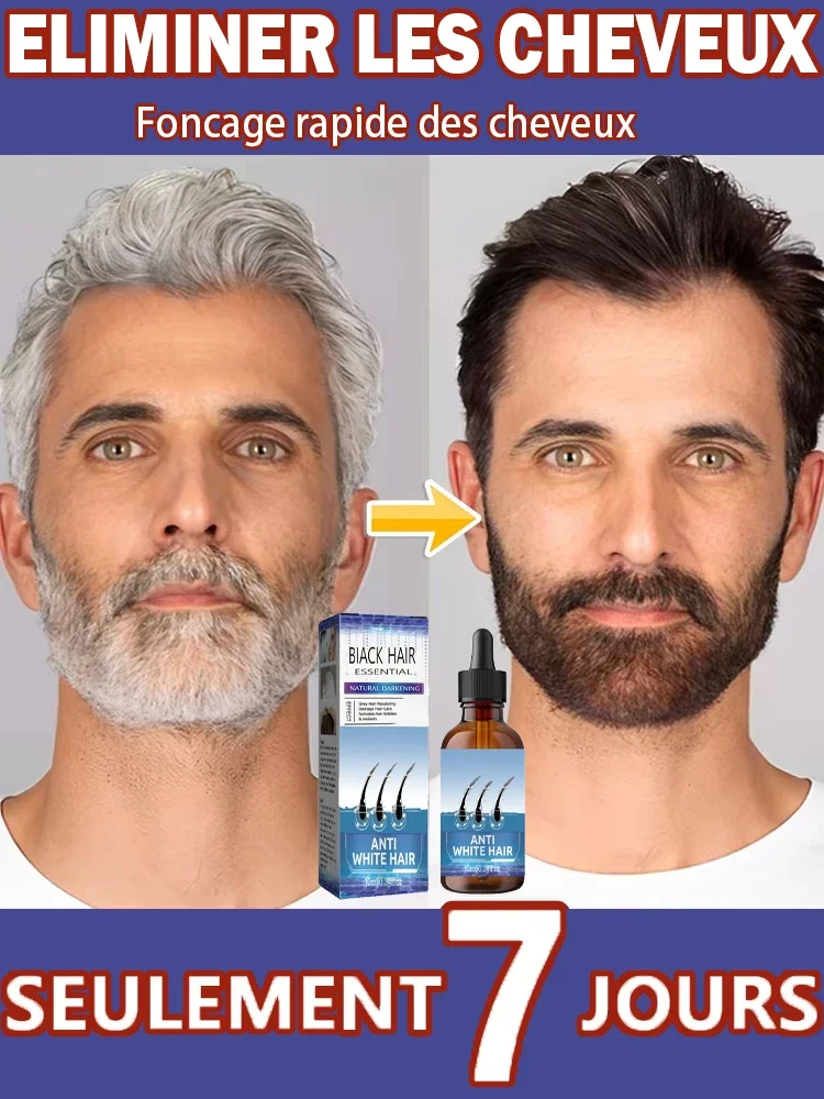 restauration de la couleur naturelle des cheveux et restauration de la sant&eacute; des cheveux blancs au noir