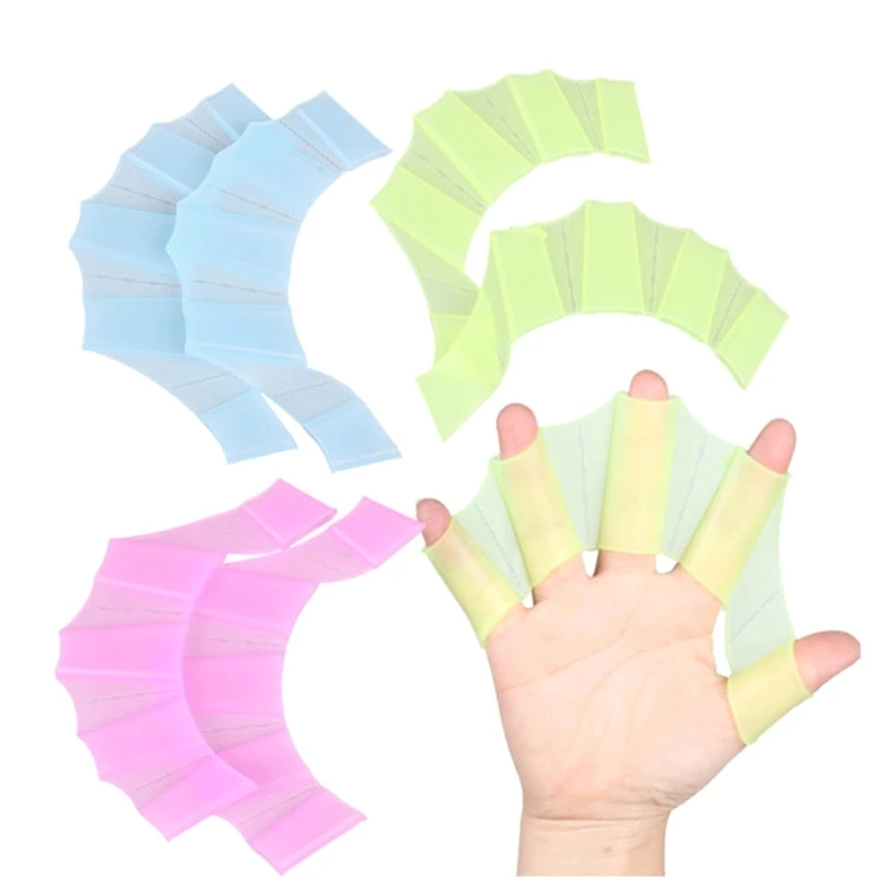 2Pcs Aquatic Gloves Flippers Swim Finger Webbed Gloves Webbed Swim Gloves DropShipping