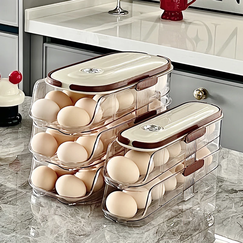 Egg Storage Box Food Dumpling Rack Frozen Kitchen Food Preservation Box Refrigerator Specific Storage