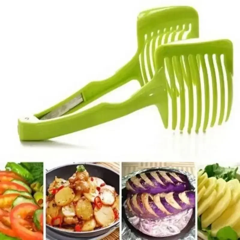 Fruit Slicer Round Slicing Clamp Handheld Lemon Slicer Fruit Cutter Multi-functional Food Clip Creative Slicer Easy To Clean Dishwasher Safe