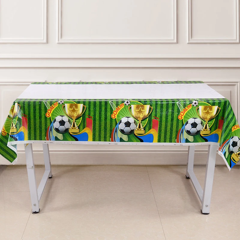 Soccer Party Disposable Tablecloth Football Sports Themed Birthday Party Supplies Table Cover Decoration  Kids Boys Favors Gift