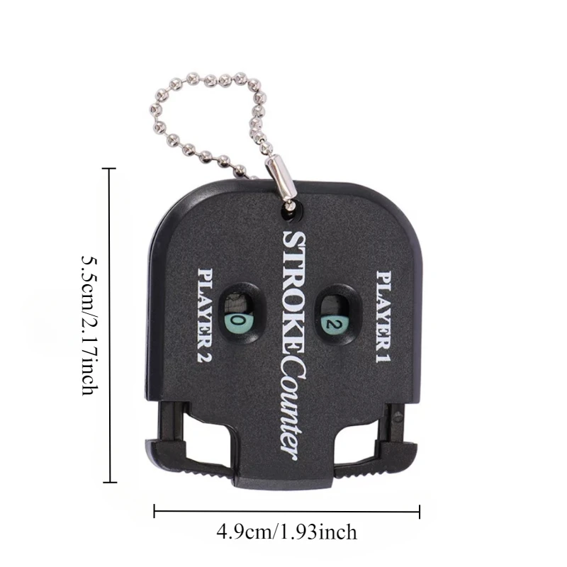 Golf Ball Strike Count Mini Portable Putting Score Counter Double Digit Scorer with Keychain Golf Accessories Golf Training Aid 2