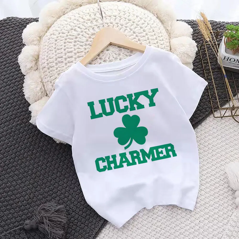 Mr Lucky Charm Print Kids T-shirt Children St. Patricks Day Shirt Boy Girl Clothes St. Patricks Day Toddler Outfits Shirts Gift 5