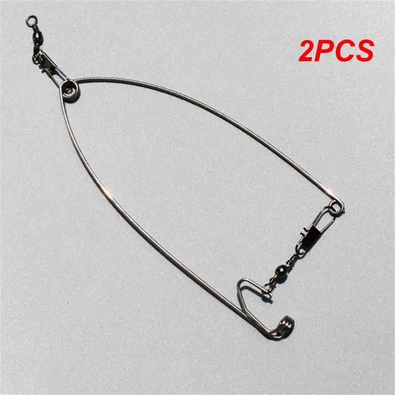 

2PCS latest automatic fishing artifact stainless steel hook trigger spring hook fishing accessories Auxiliary Fishing tools